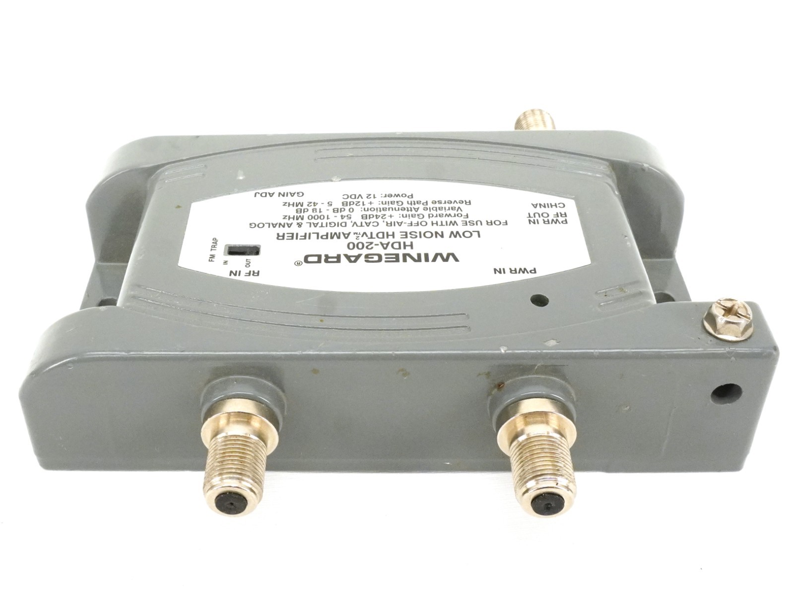 Winegard HDA-200 Low Noise HDTV Distribution Amplifier Adj. Gain 5-1000 MHz 24dB