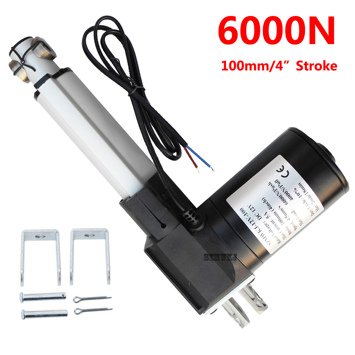DC 12V Linear Actuator 1320lbs W/ Remote Controller Electric Motor 6000N Lift IG