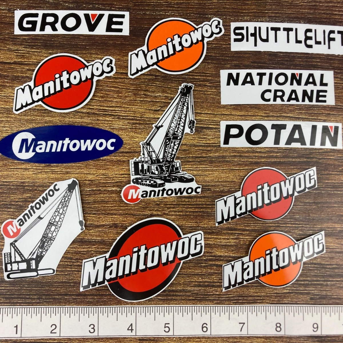 Decal Stickers Manitowoc Crawler Crane Grove POTAIN National Crane Shuttlelift