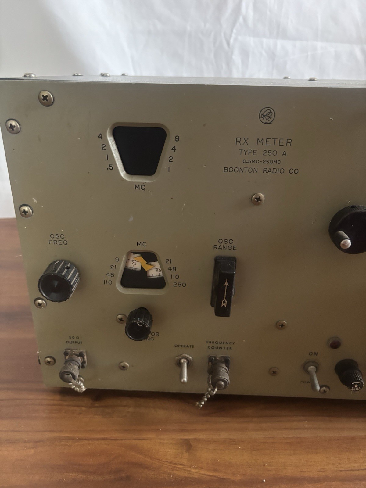Boonton Radio 250-A RX meter 0.5MHz-250MHz