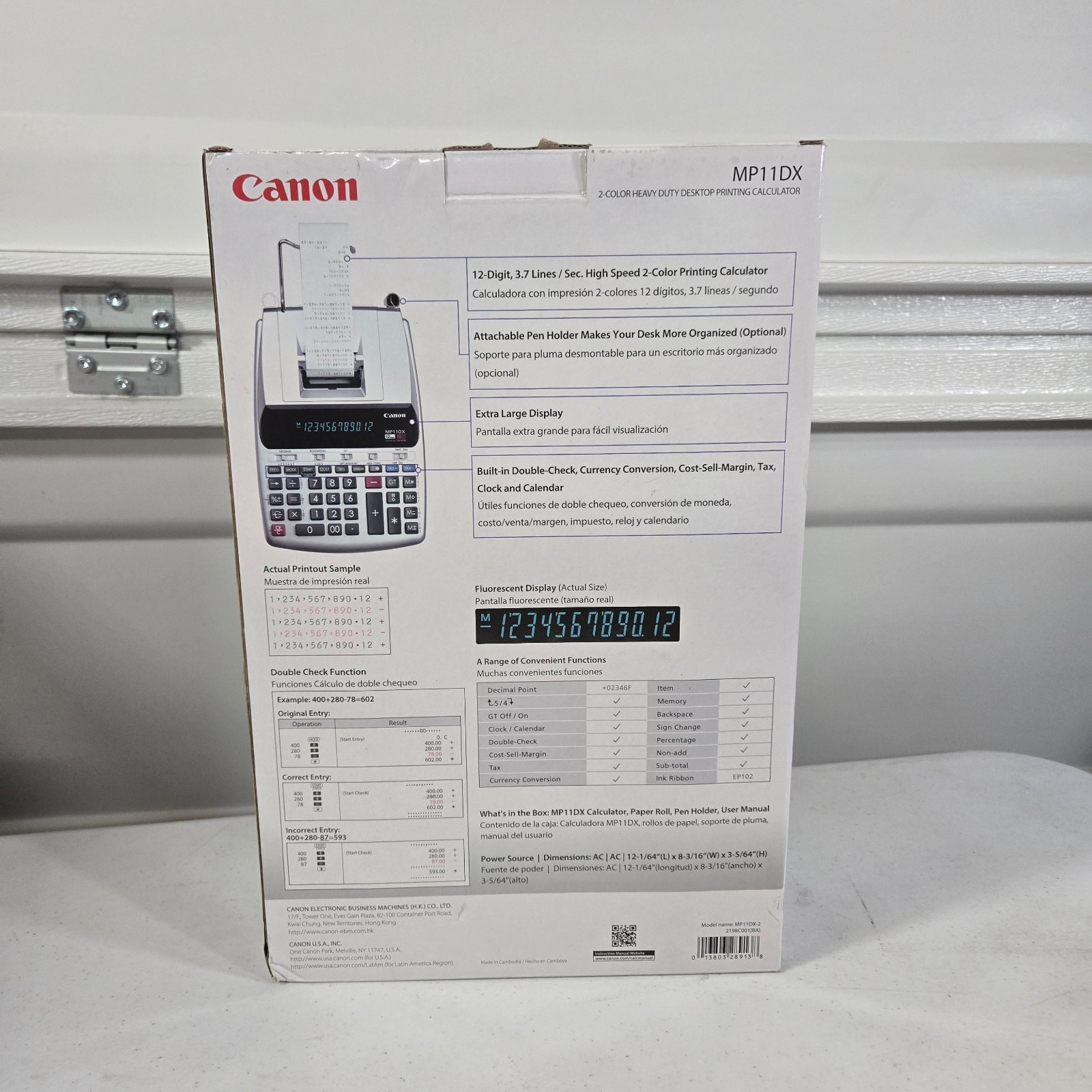 Canon MP11DX-2 Heavy Duty Desktop Printing Calculator 12-Digit 2-Color NEW T3