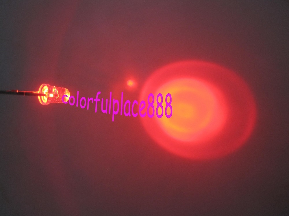100pcs, 3mm Red Flash Flashing Blink Water Clear Bright LED Leds Light Bulb New