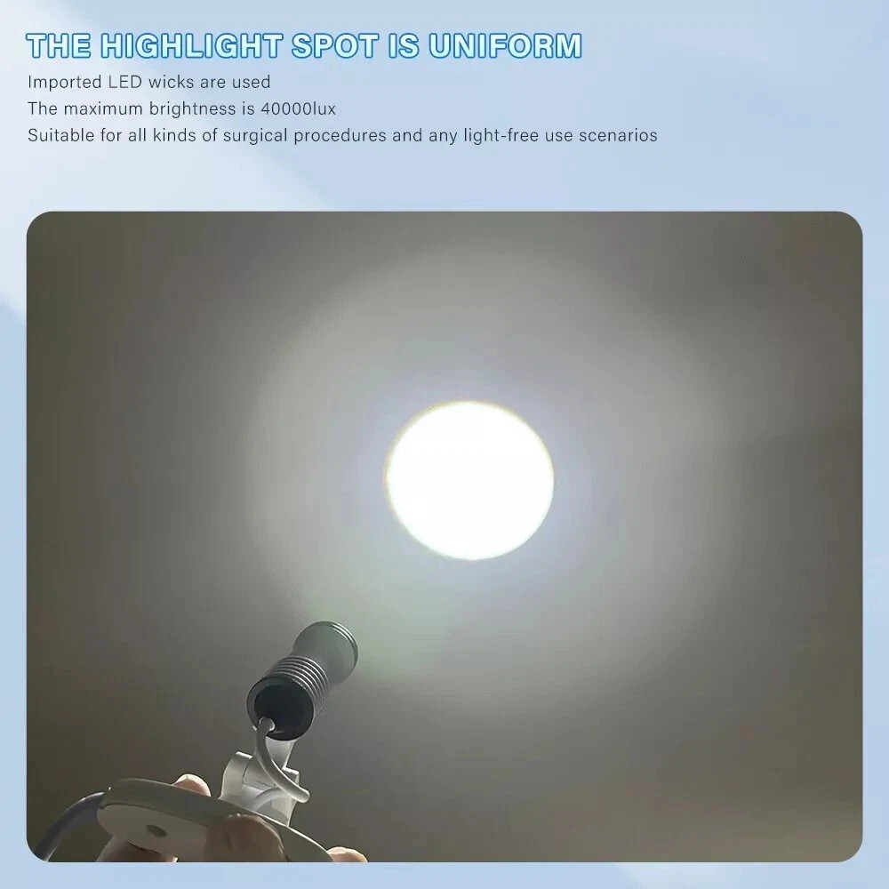 Dental Medical Wireless 5W LED Head Light Utra-light ENT Headband Headlight Blue