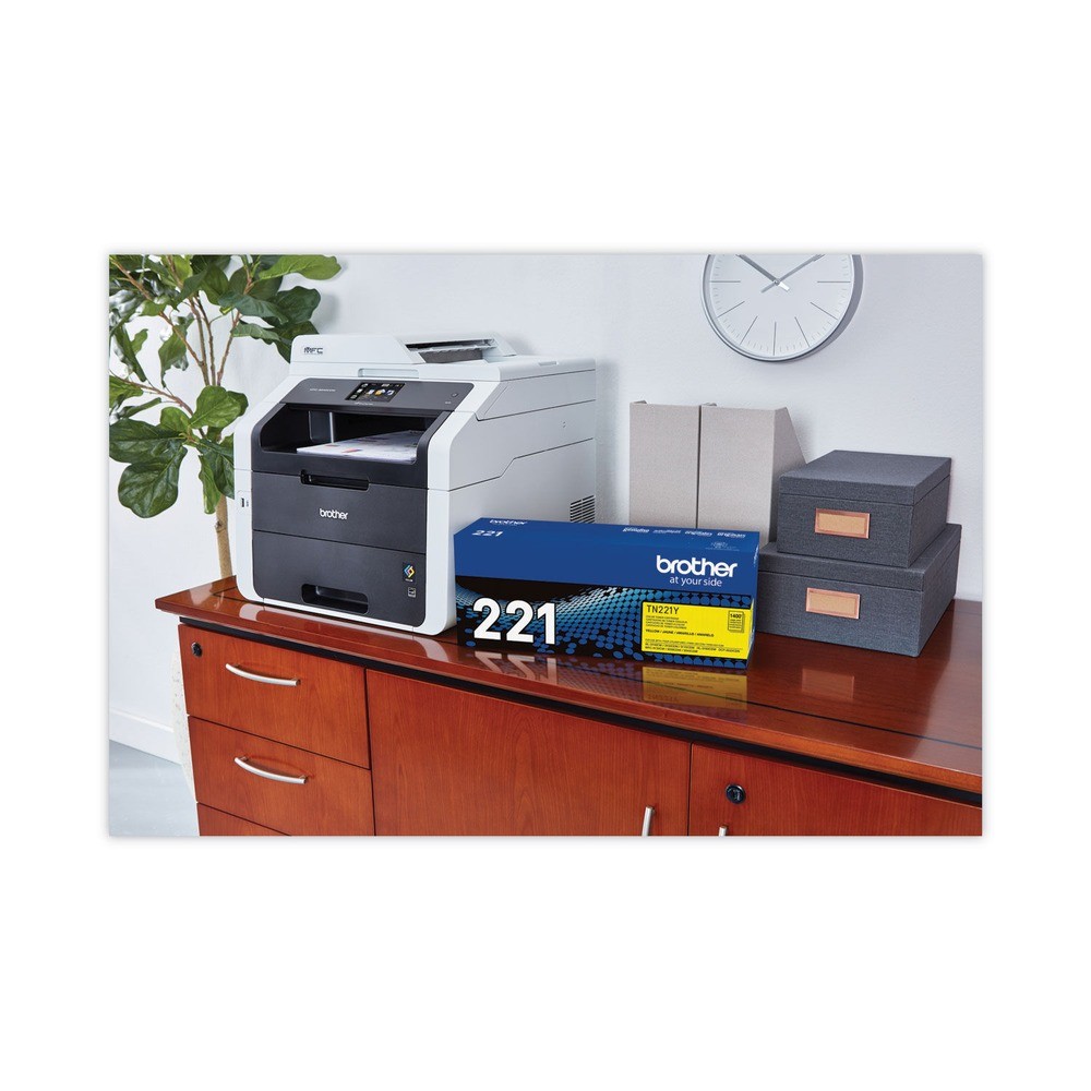 Brother TN221Y 1400 Page-Yield TN221Y Toner – Yellow New