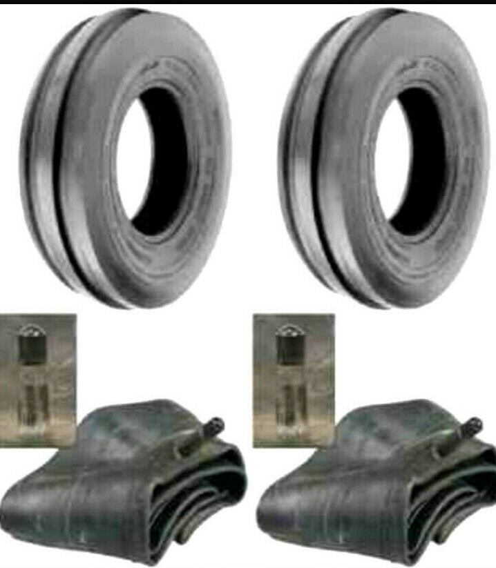 (2) New 400×12 400-12 4.00×12 4.00-12 CUB FARMALL 3 Rib Tractor Tires with Tubes