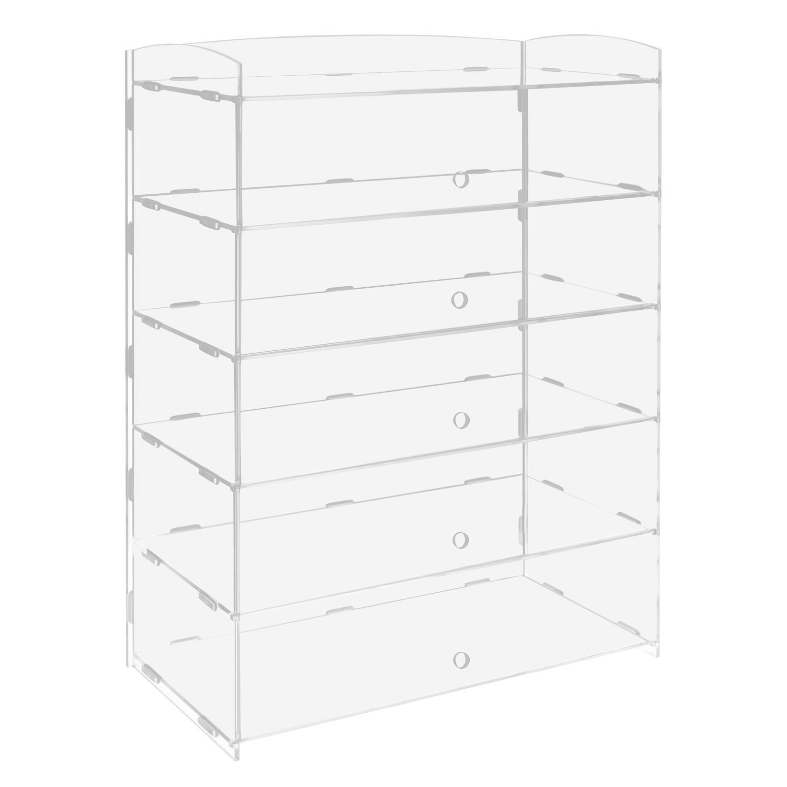 18.7*8.46*24.4in 5-Tier Acrylic Display Case Bakery Pastry Countertop Showcase