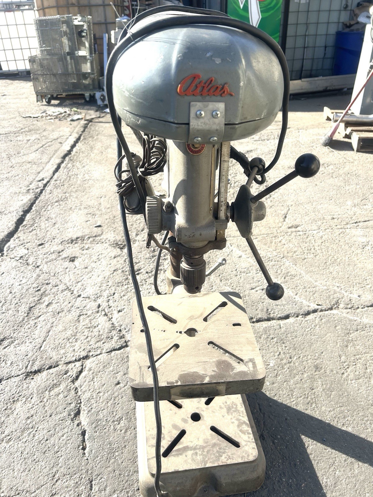 A-0094 Atlas Press Company 101 Vintage Drill Press with Original Pedestal