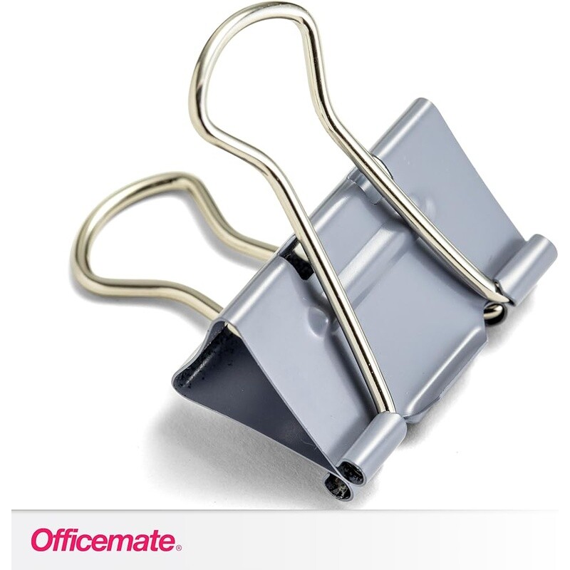 EZ Binder Clips Medium Metal Paper Clips Durable Organizer Office Supply 12ct US