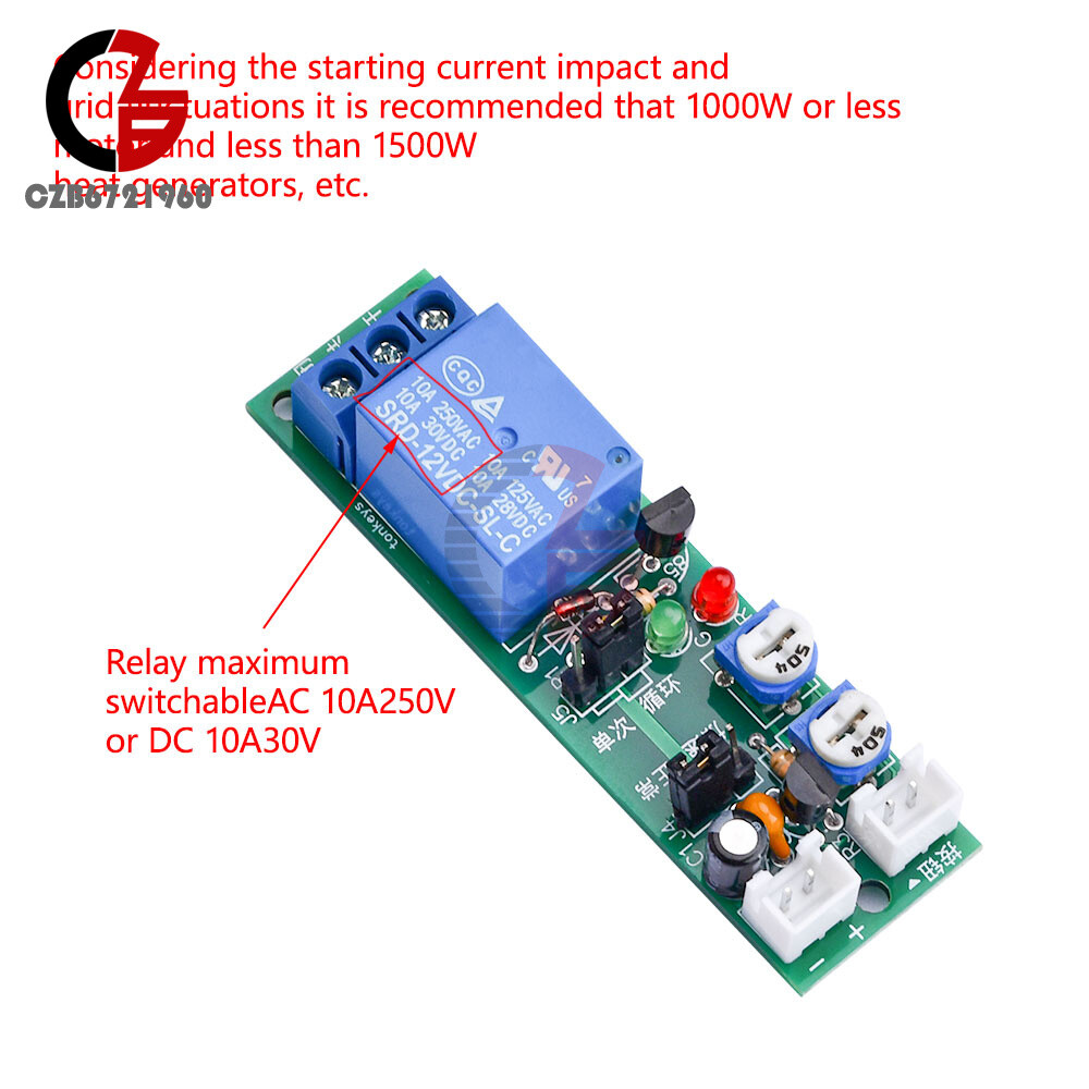 5V 12V 24V DC Infinite Cycle Delay Timer Relay Turn On-off Switch Loop Module