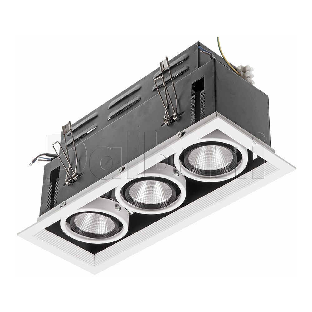 6pcs 30W COB 6000k Triple Recessed Box White LED Down Light Spotlight
