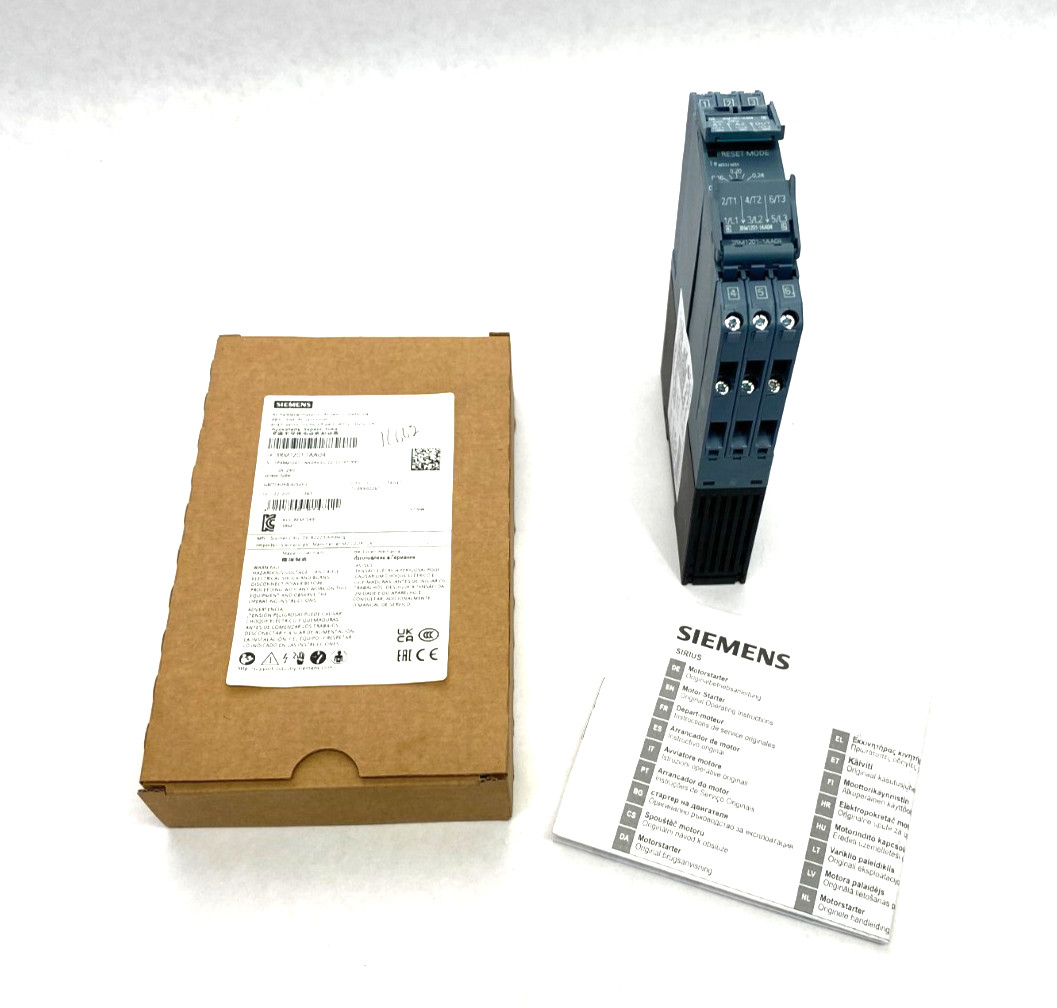 Siemens 3RM1201-1AA04 SIRIUS Reversing Motor Starter 24VDC 0-0.12kW 0.1-0.5A