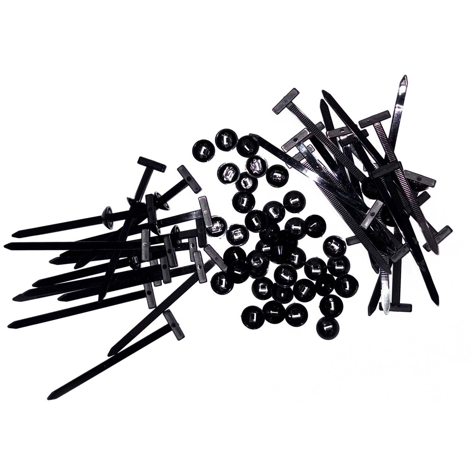 50PCS Nylon Universal Cable Heavy Duty Tie Buckle Self Locking Zip Ties Holder