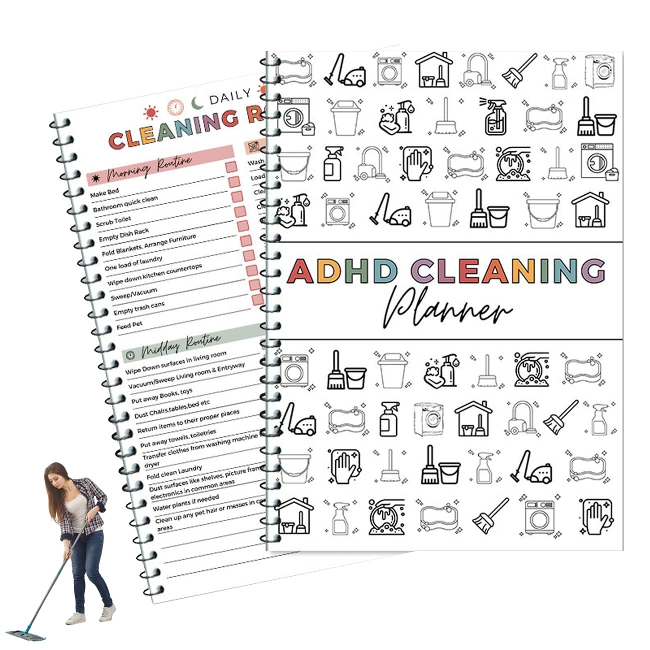 Adhd Cleaning Planner, Editable Adhd Cleaning and Organizing Planner DIY