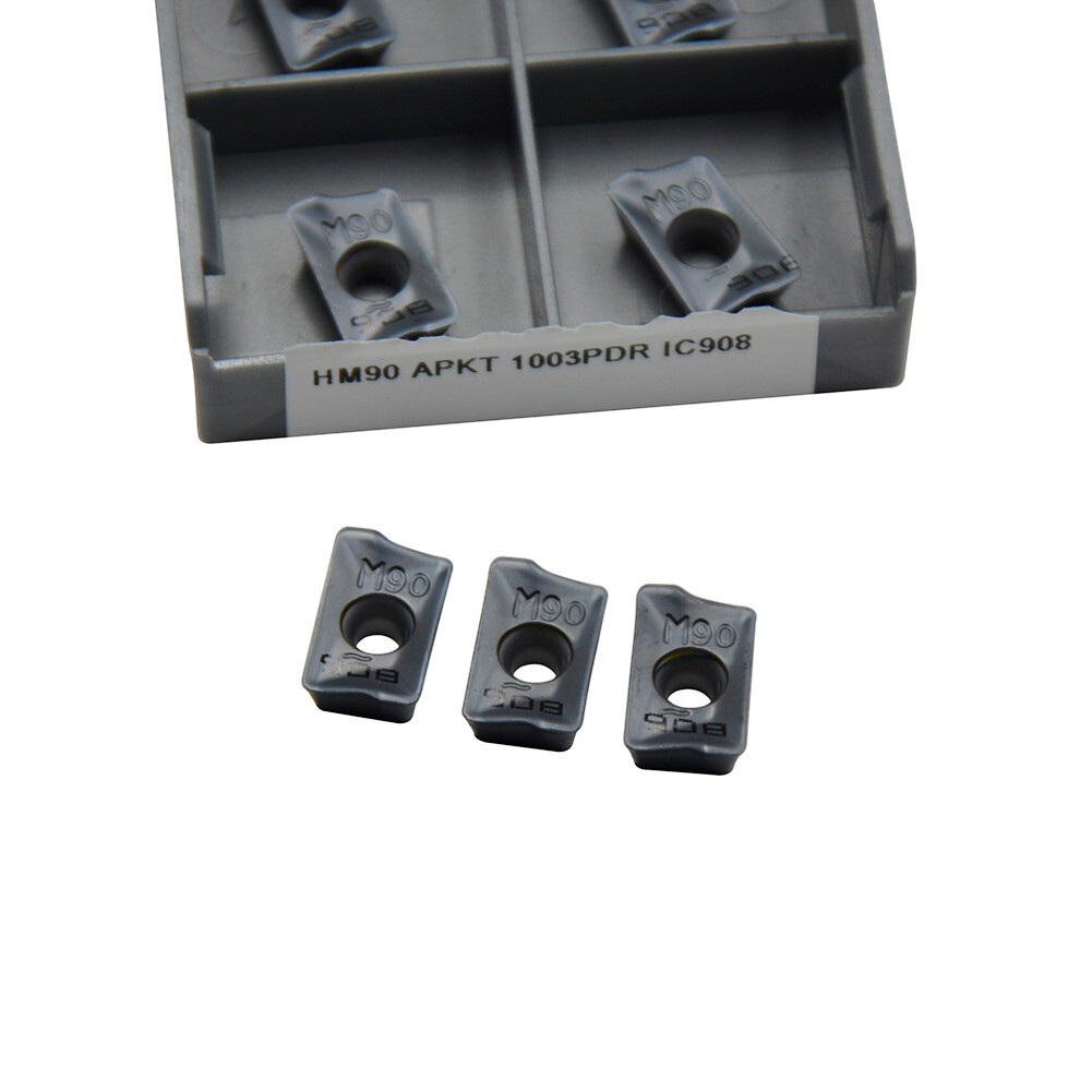 New 10PCS APKT1003PDR IC908 Lathe Turning Face Turning Carbide Insert USA