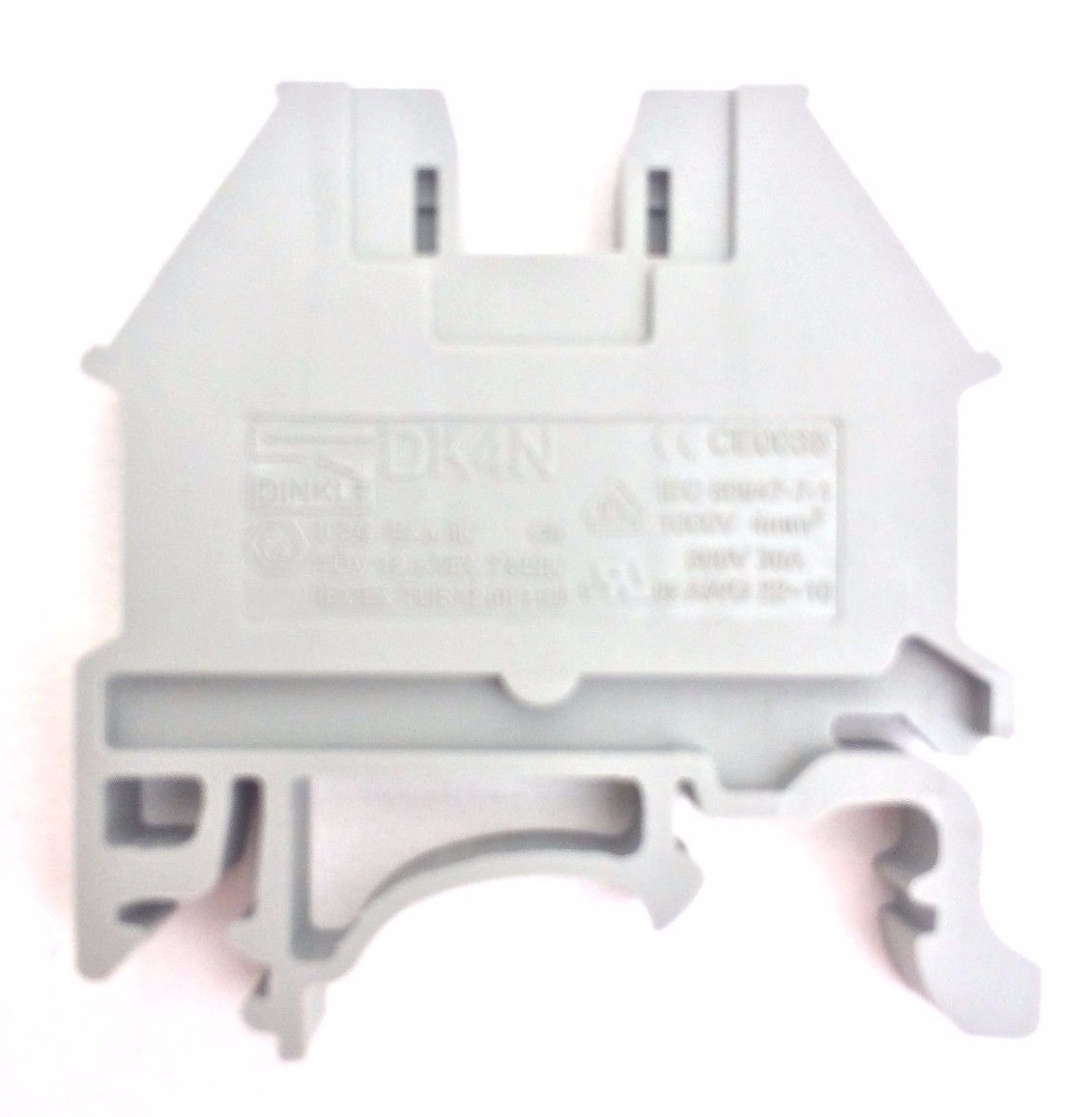 DIN Rail Terminal Blocks 100 Quantity DK4N Gray Dinkle 10 AWG Gauge 30A 600V