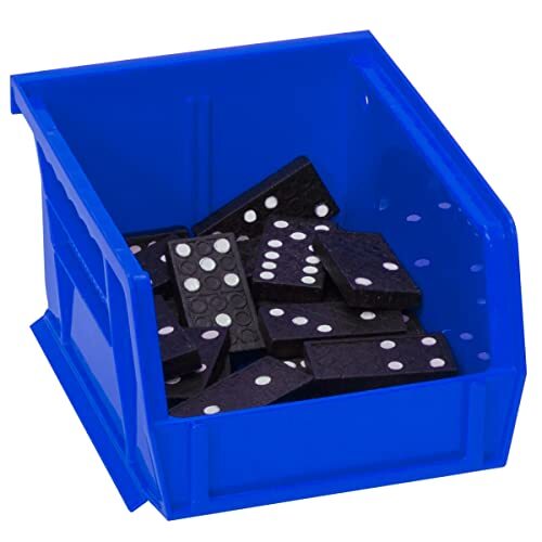 Plastic Storage Bins Hanging Stacking Containers, 5″/4″/3″ – 6 Pack