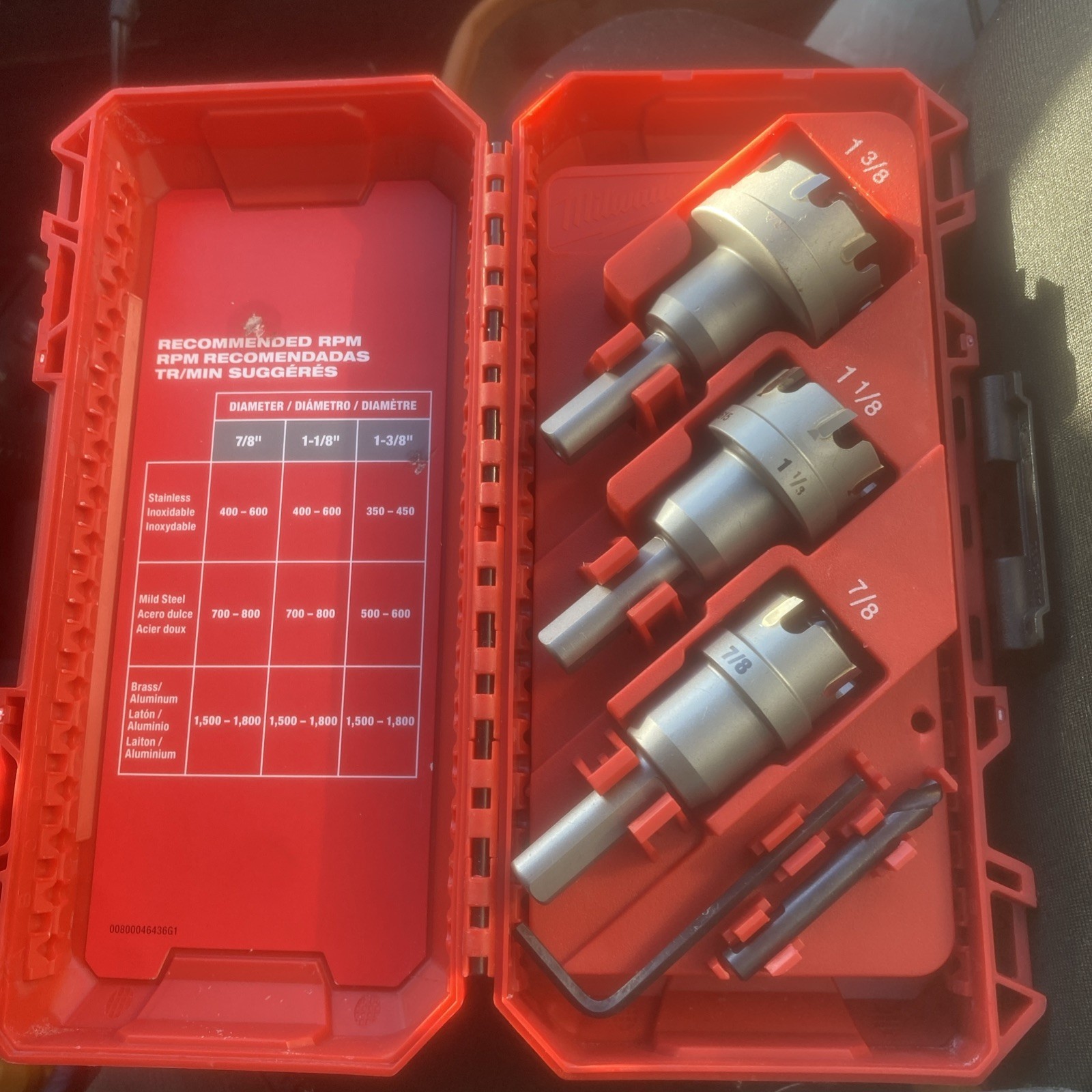 Milwaukee 4pc Carbide Hole Cutter Kit Stainless Steel 49-22-8610