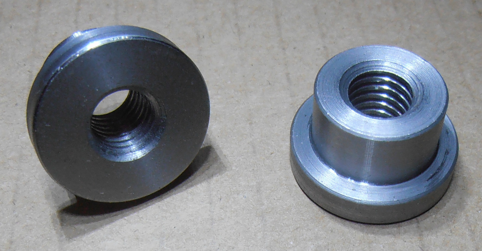 10 Pieces 7/16 x 20 WELD BUNGS THREADED 1018 Steel Low Profile.USA MADE