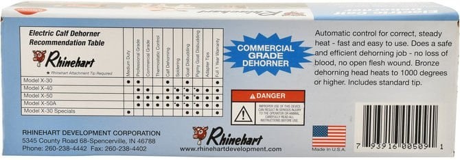 Rhinehart X-50 Electric Calf Dehorners & Adaptor Tips for Cattle, Goats & Lambs