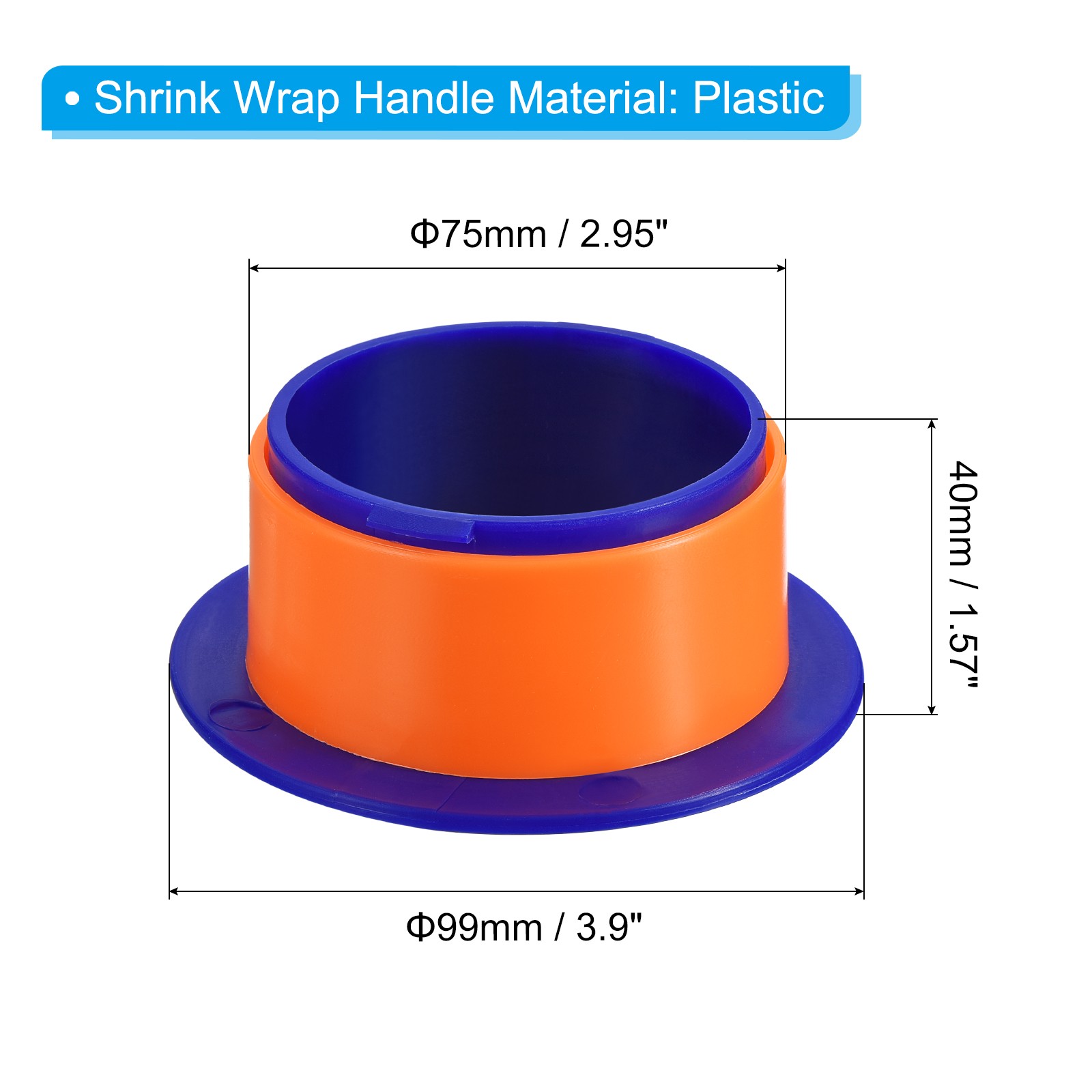 3inch Shrink Wrap Handle 4Pcs Stretch Wrap Dispenser Stretch Film Purple