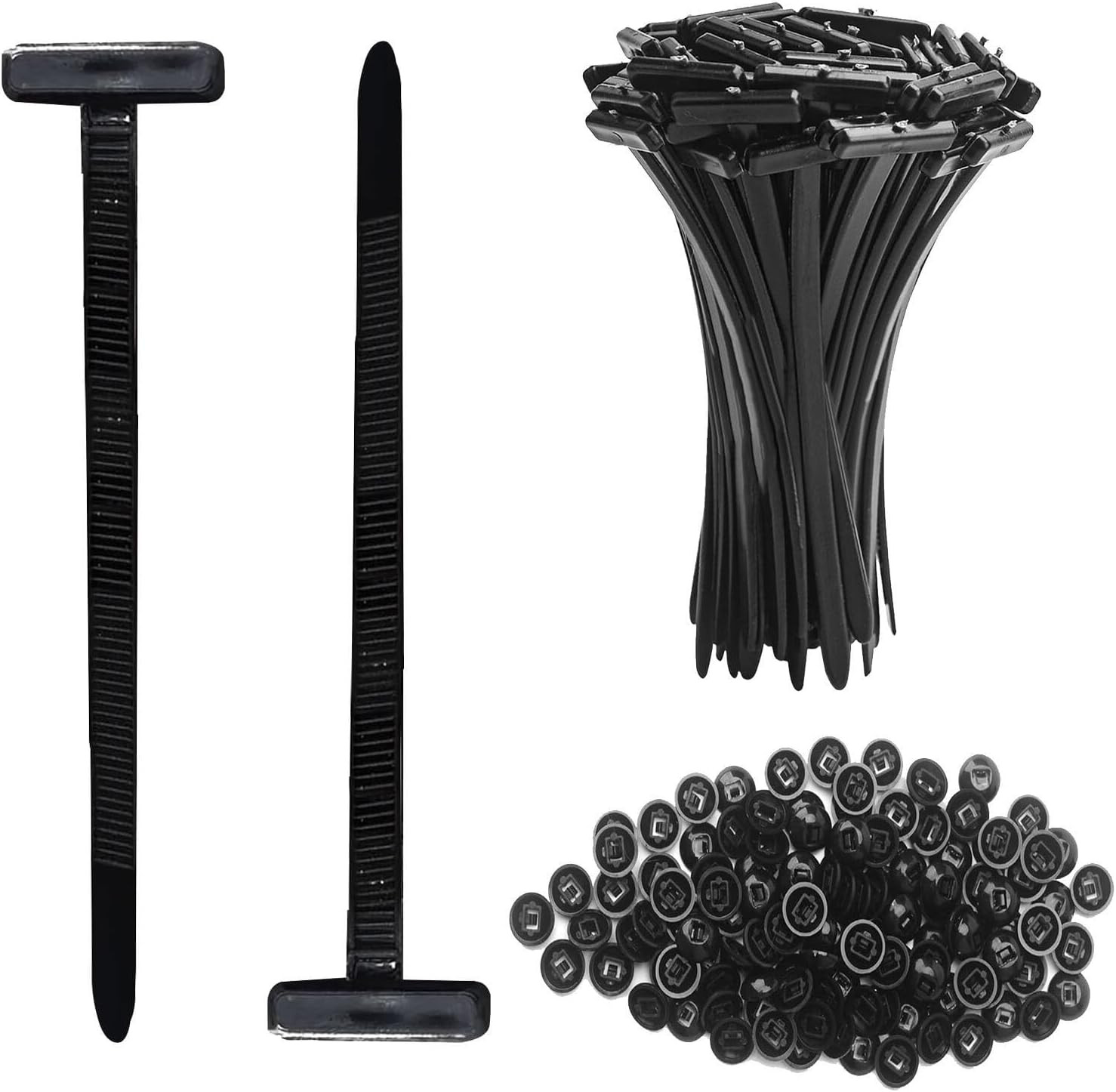 Nylon Cable Tie Buckle 100 PCS Zipper Clips for Automotive Fender Liner Door