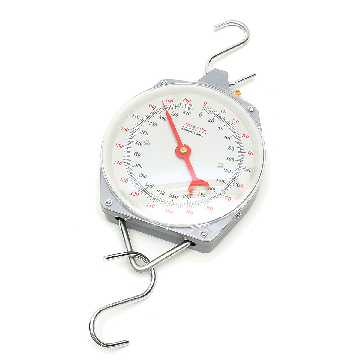 Portable 200Kg/440LBS Hang Up Spring Scale Dial Weight Accurate Hanging Scale