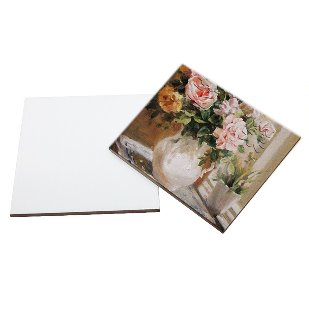 20pcs 4″x4″ Sublimation Blank Square Glossy Tile Dye Heat Transfer Thermal Craft