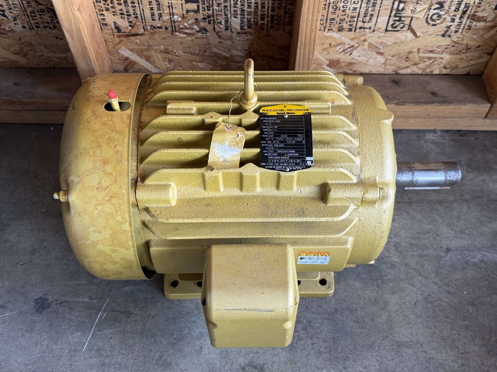 EM2394T ABB BALDOR 15HP 3520RPM 230/460V 60HZ 254T Open Box READ DESC!!