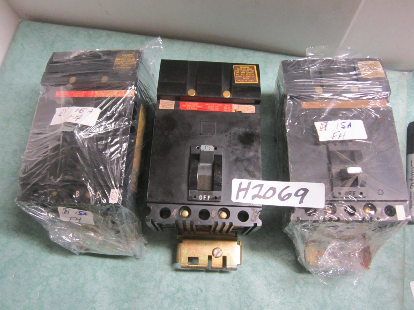 Square D I Line FH36015 Circuit Breaker 15 Amp 600 Volt 3 Pole 16K