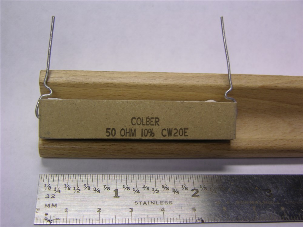 5 Colber CW-20 50 Ohm 10% 20W Axial Cement Power Wirewound Resistors