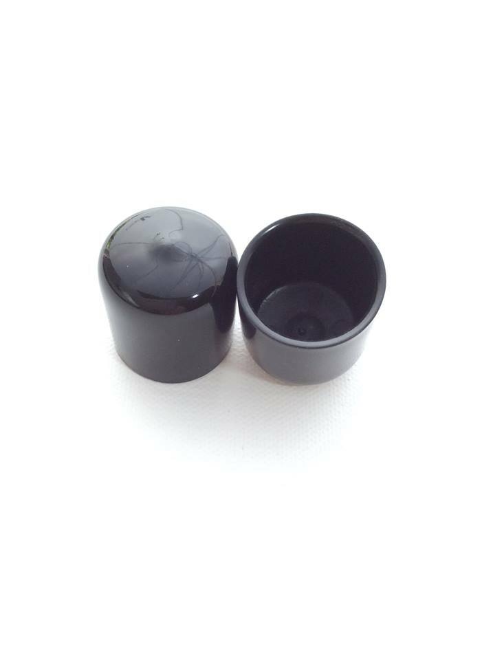 Round Dust Cap Cover ( 1″ ) Black Vinyl For Tube Pipe Wood Plastic Soft Flexible