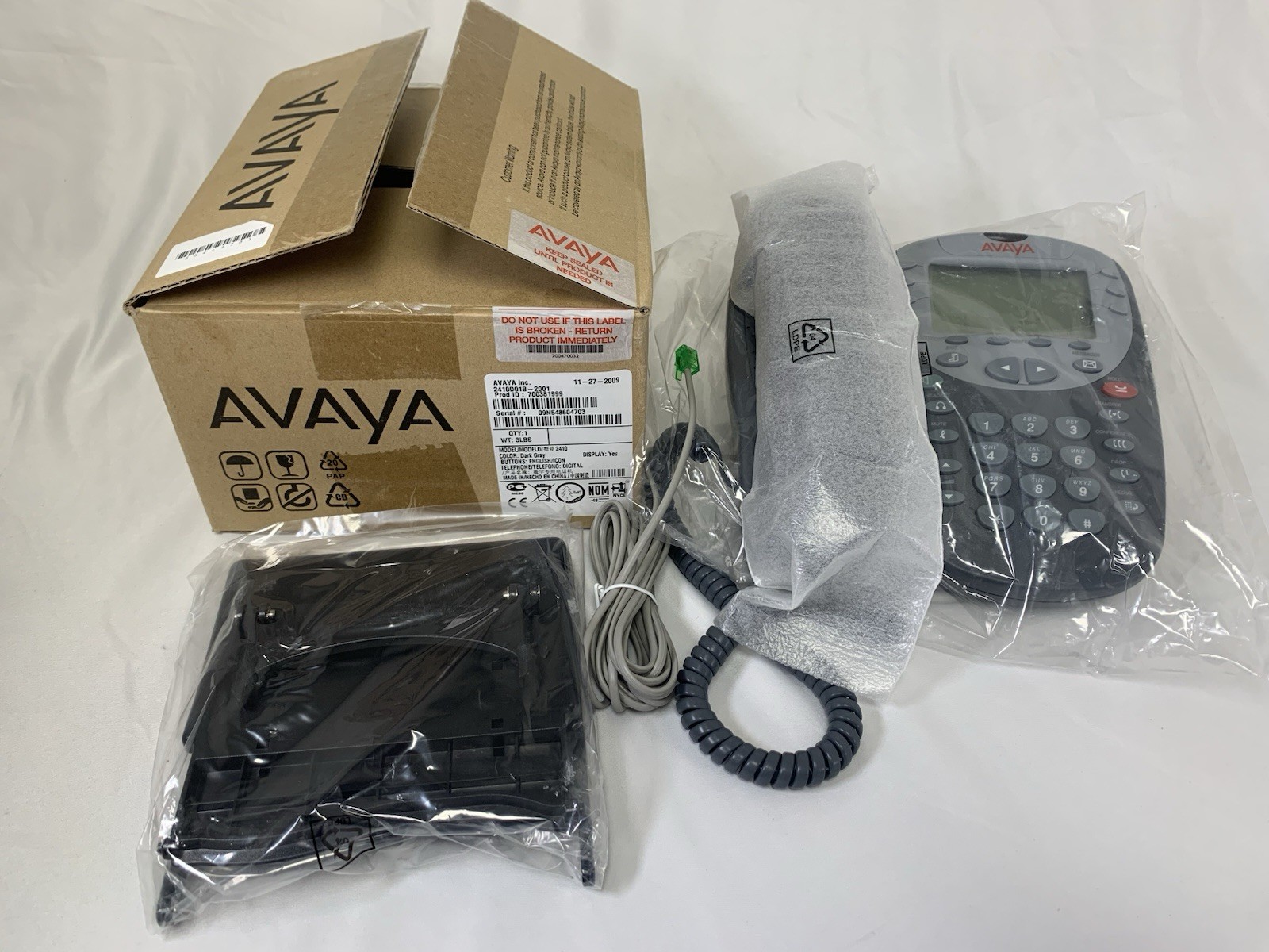 New Avaya 2410 Single Line Corded Phone, Open Box