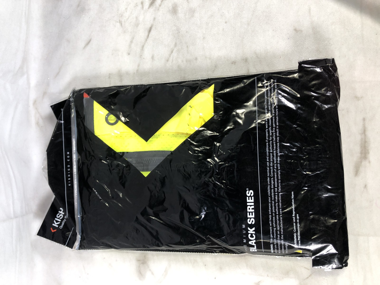 Kishigo Premium Black Series Heavy Duty Unisex Reflective Safety Vest,Lime,large