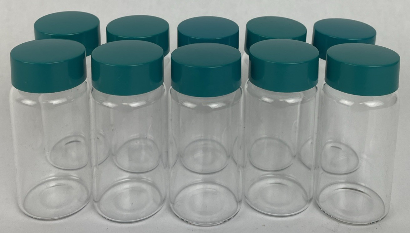 10 x 20ml Glass Vials with Screw Caps Clear Sample Vials Liquid Sampling Vial