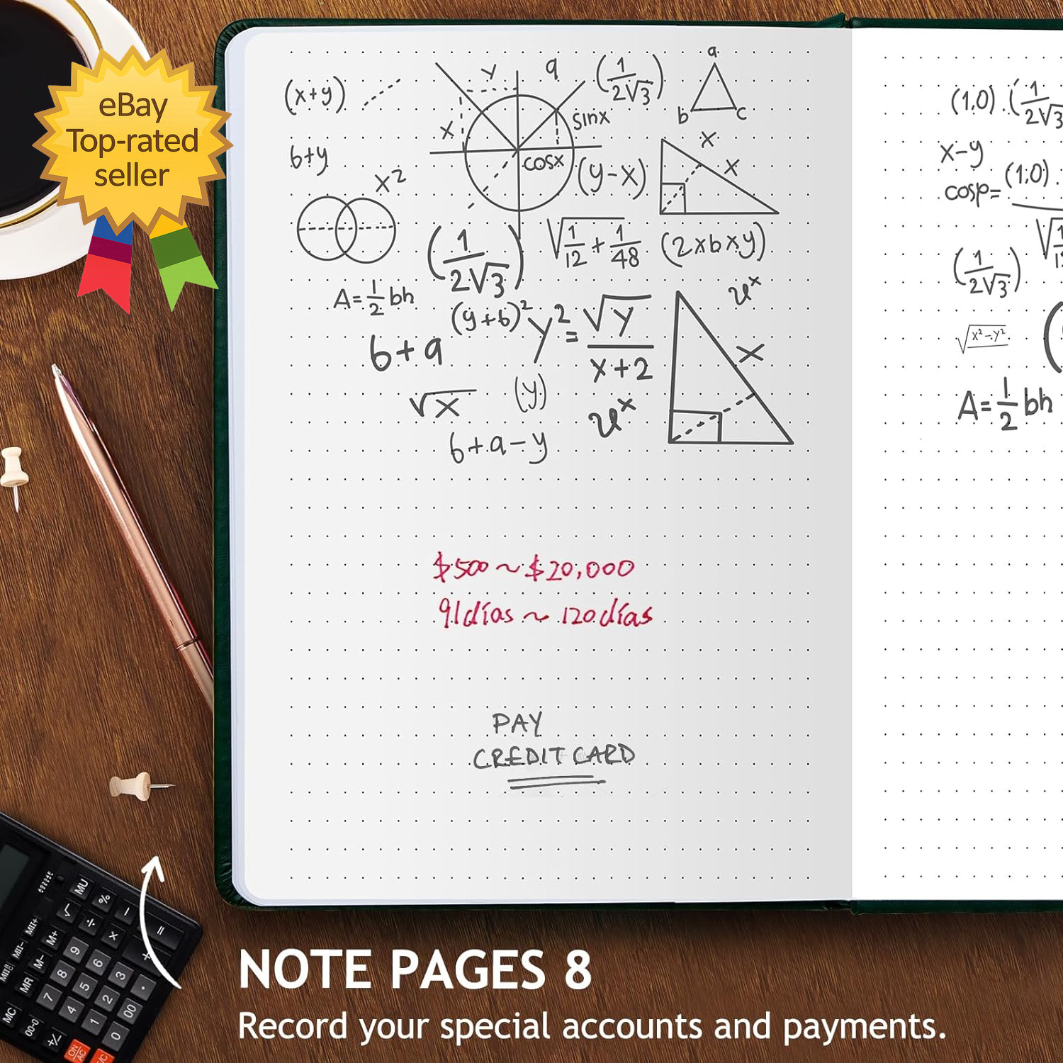 Accounting Ledger Book Business Expense Tracker Notebook Personal Finance Check