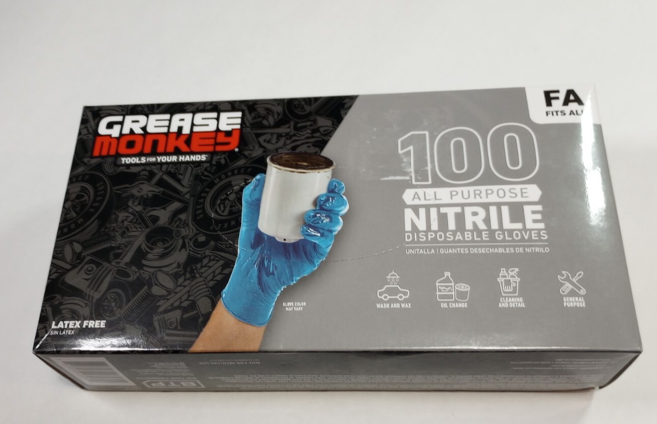 Grease Monkey Nitrile Gloves FA Fits All (200 Pk)