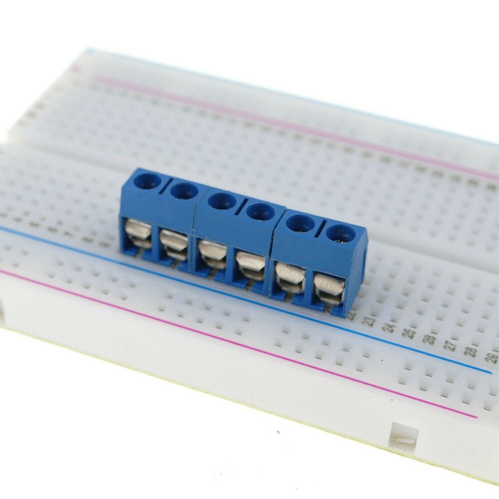 60pcs Blue KF301-2P/3P PCB Mount Screw Terminal Block Connector 2/3Pin 5mm Pitch