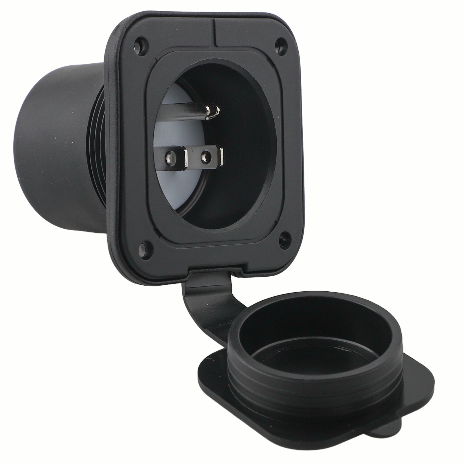 Automotive Commercial Flanged Socket Inlet Receptacle 125V 50Hz/60Hz
