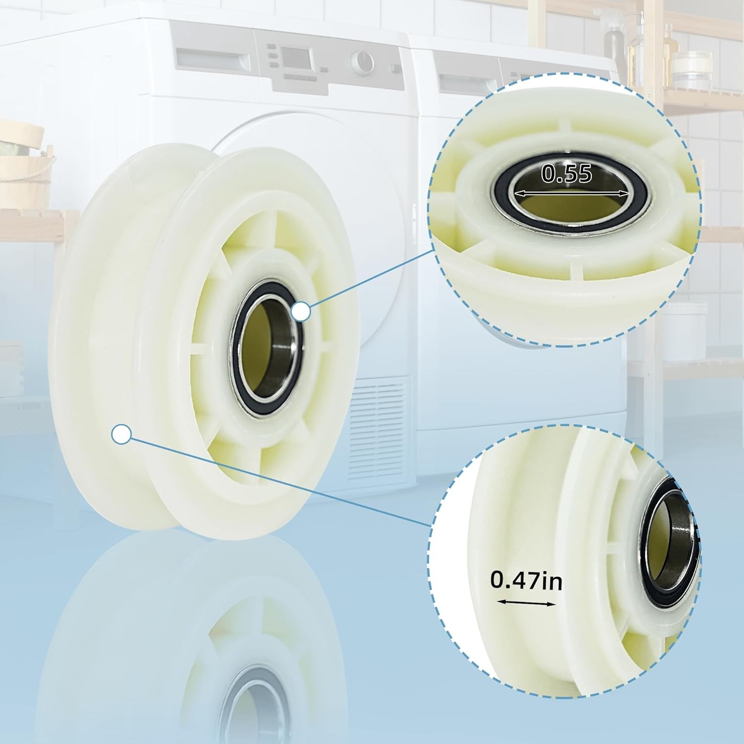 Compatible Idler Pulley & Drum Belt Set for Whirlpool Dryers – 2024 Upgrade