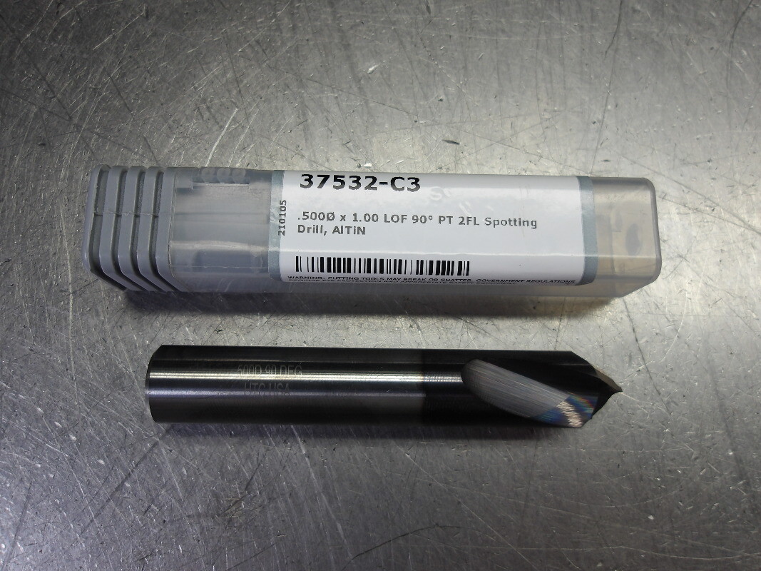 Harvey Tool 1/2″ 90° Carbide Spotting Drill 37532-C3 (LOC575)