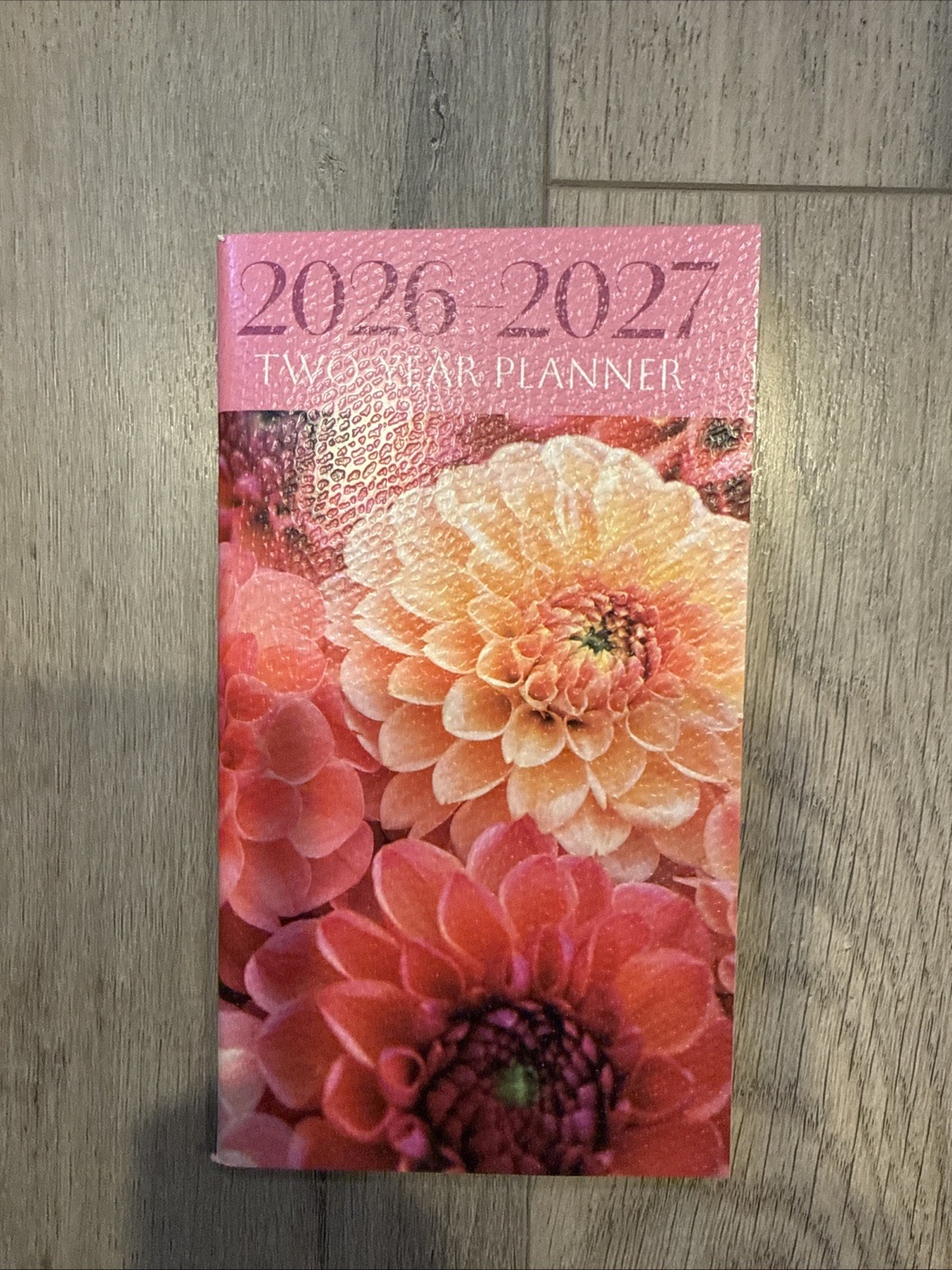 2026-2027 Two Year Pocket Planner (3.3 in.X 6in.) Flowers On The Cover- NEW