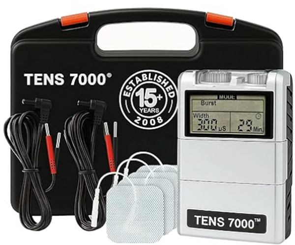 TENS 7000 Digital TENS Unit with Accessories – 2 Channels w/Carrying Case