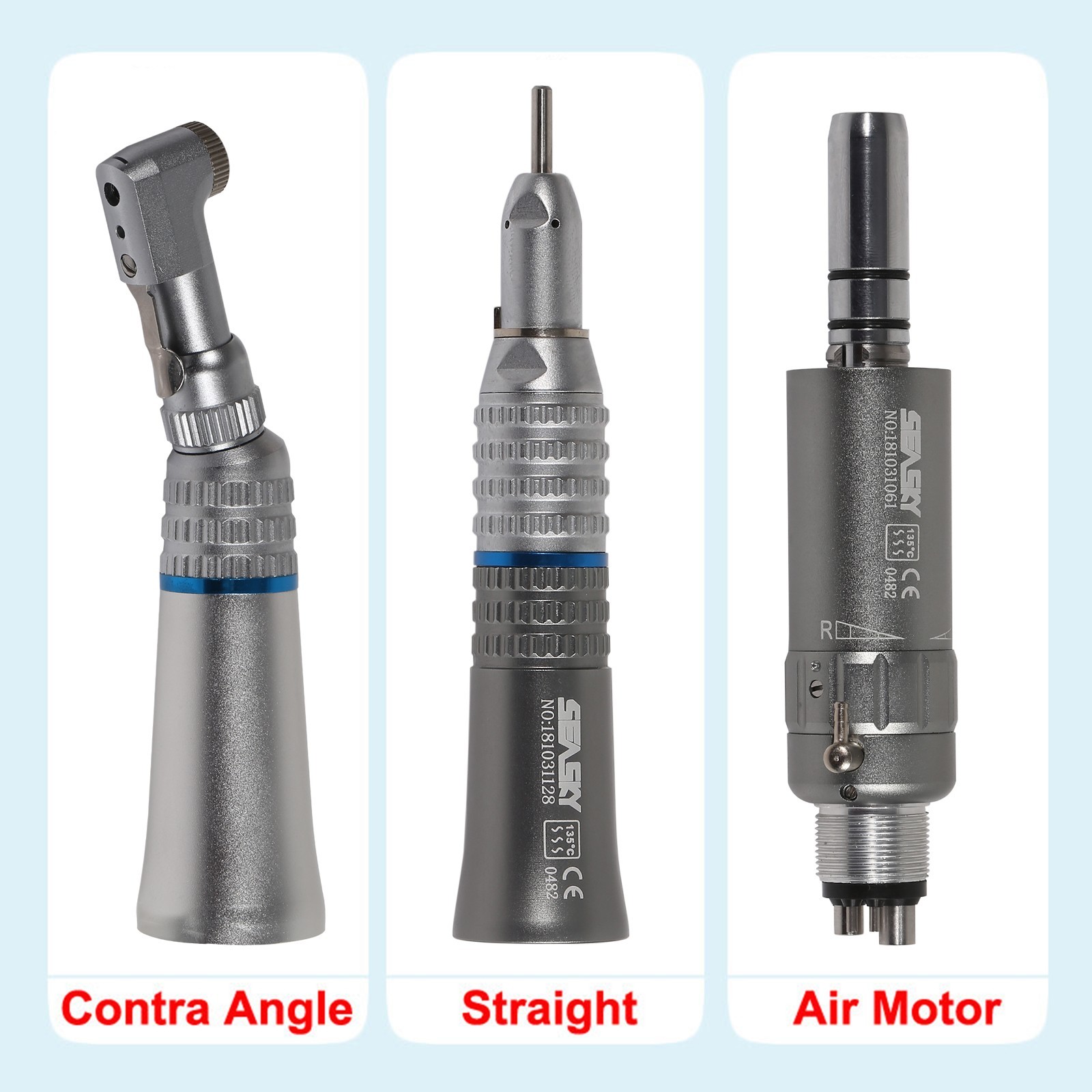 NSK Style Dental Slow Low Speed Handpiece Straight Contra Angle Air Motor 4/2H