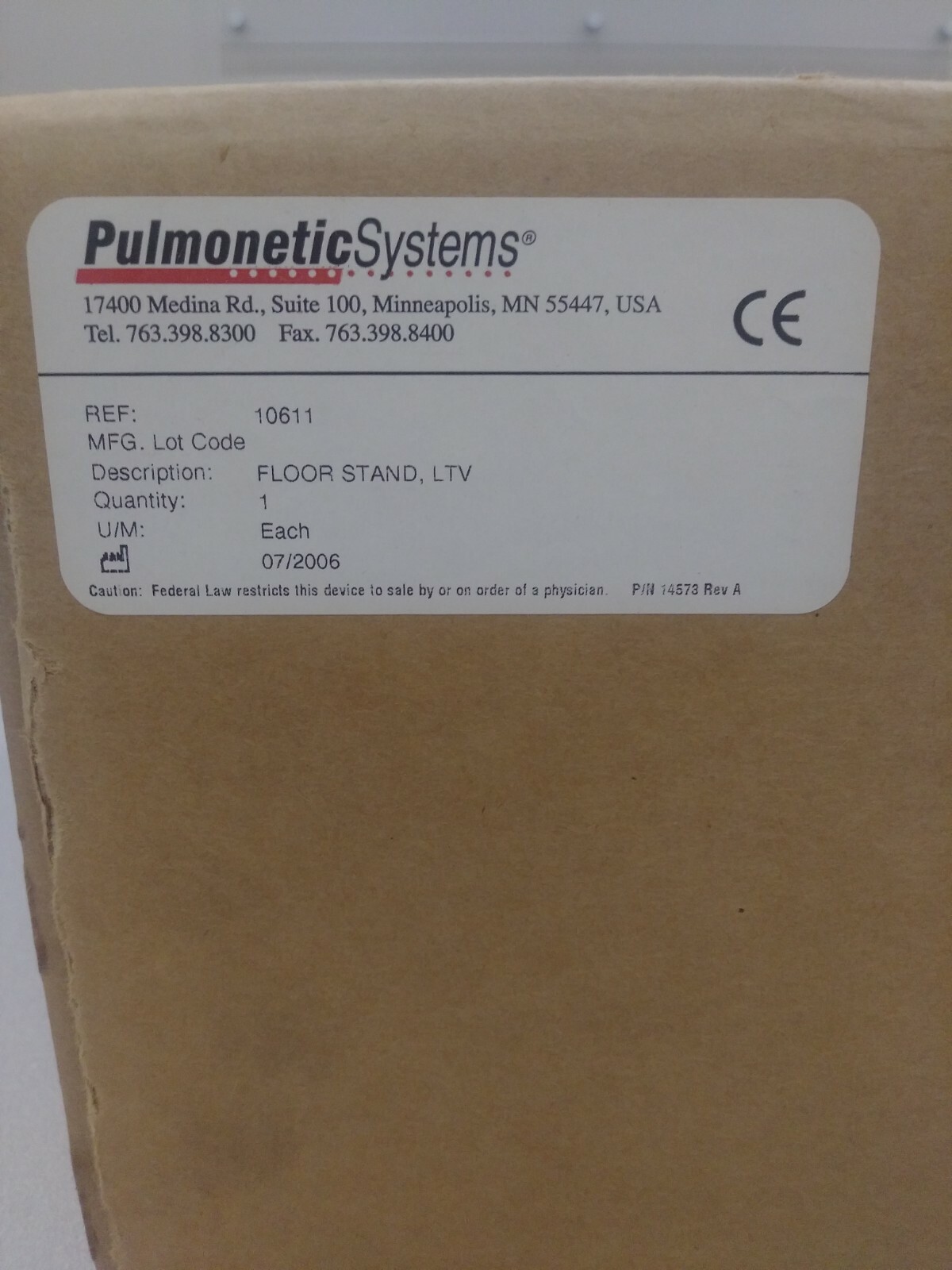 Vyaire Carefusion Pulmonetics Systems LTV Series Rolling Floor Stand Brand New