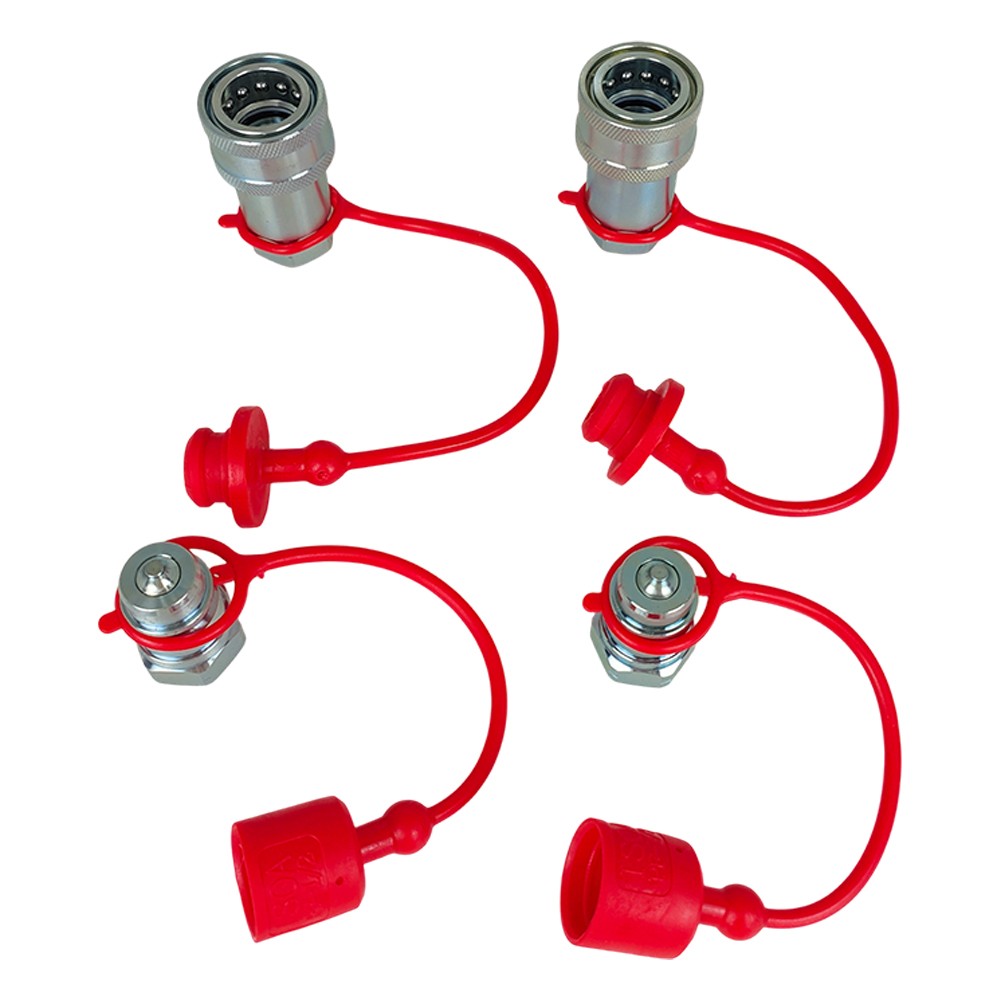 2 Sets 1/2″ Ag Poppet For Pioneer Style Hydraulic Quick Connect Couplers
