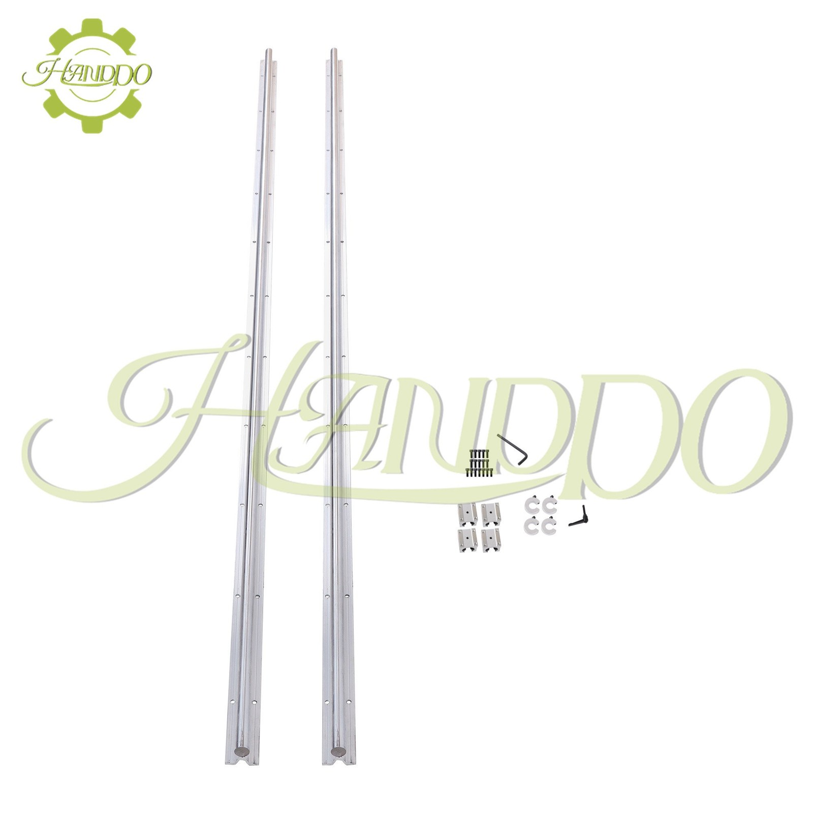 Linear Rails 2Pcs SBR20-2200mm & 4× SBR20UU Bearing Blocks & 4×20mm Fixing Rings