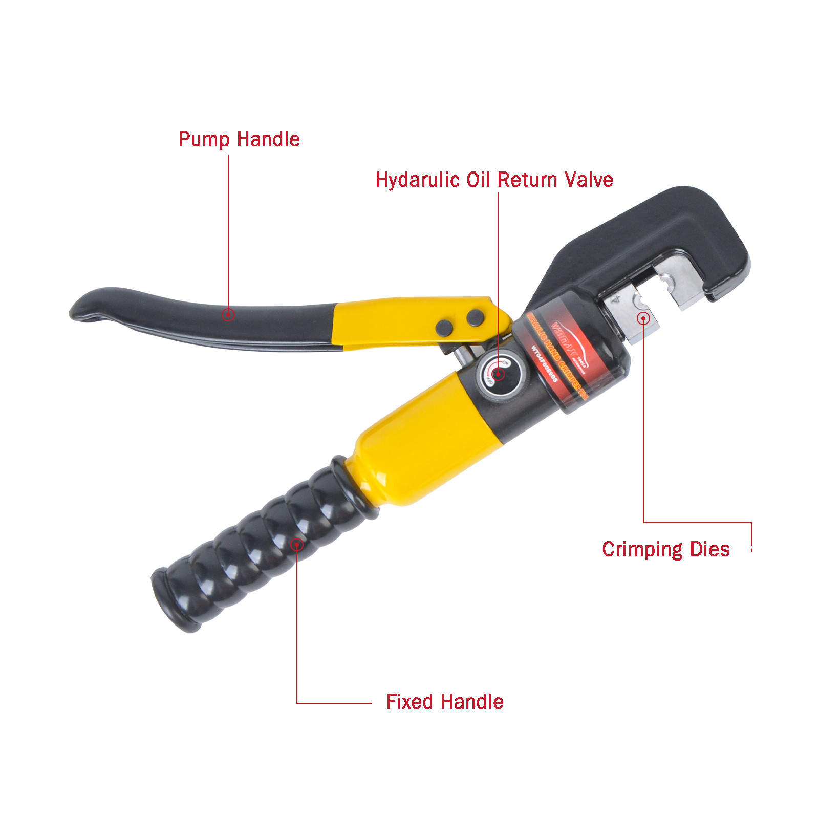 1/8″ to 3/16″ Hydraulic Hand Crimper Tool Stainless Steel Cable Railing Fittings