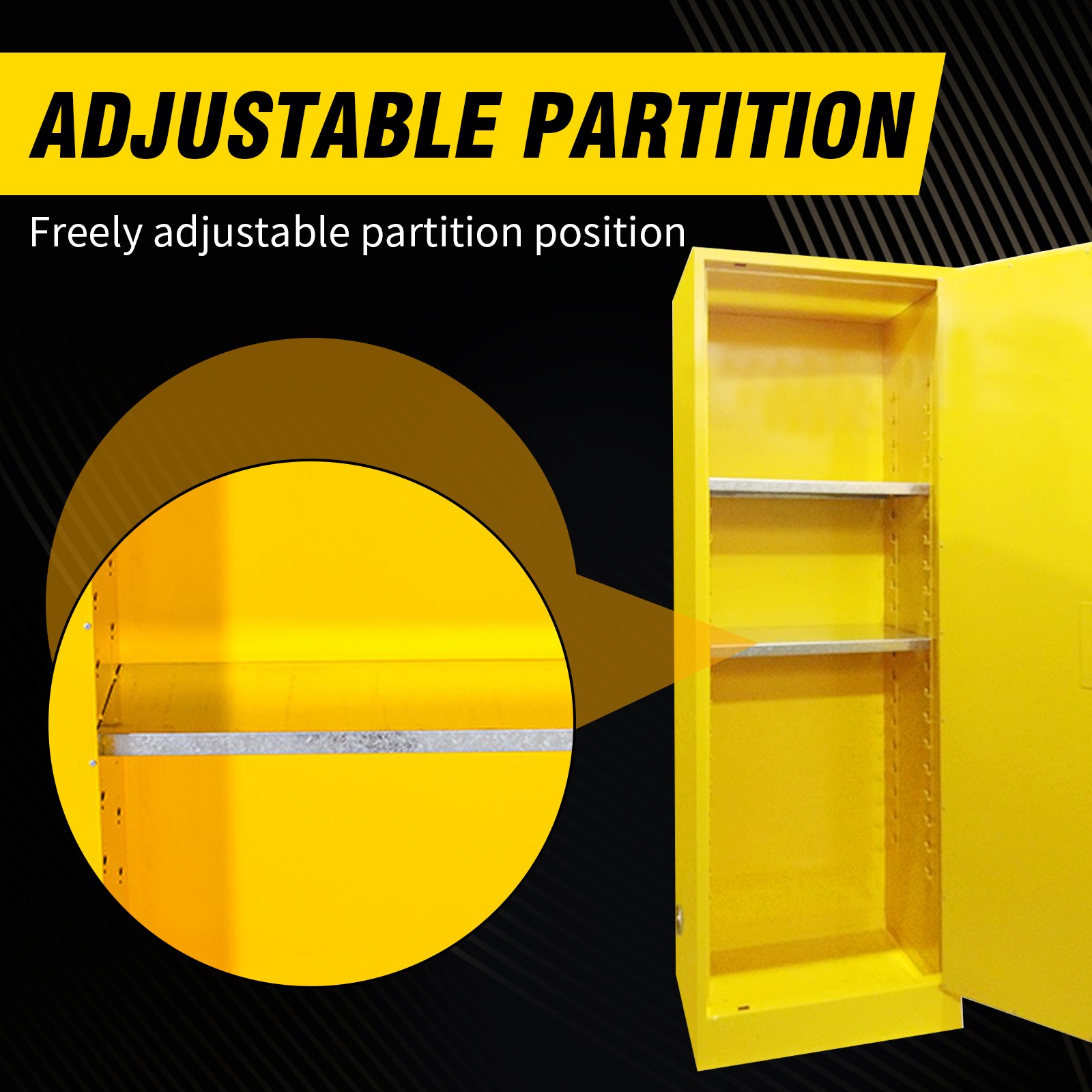 16 Gal Fireproof Flammable Cabinet, Industrial Storage with Leak Sump & Vents