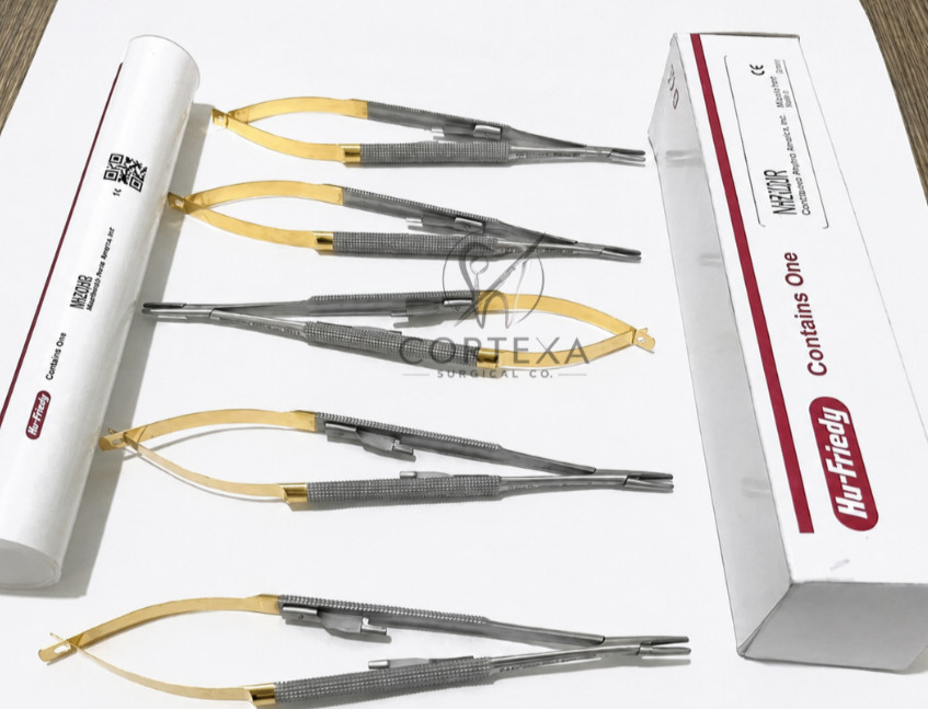 Lot of 5 HU FRIEDY Castroviejo straight Needle Holder 5.5″ 14cm NH5020R