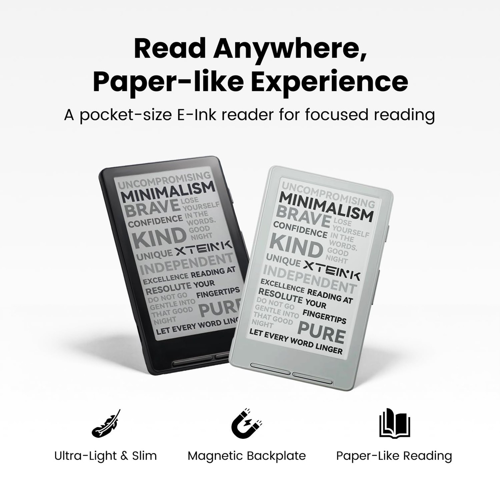 X4 E-Book Reader (Developer Edition), 4.3″ Pocket E-Ink eReader, Physical Page-T